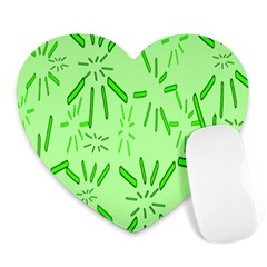 Electric Lime Heart Mousepads by Janetaudreywilson