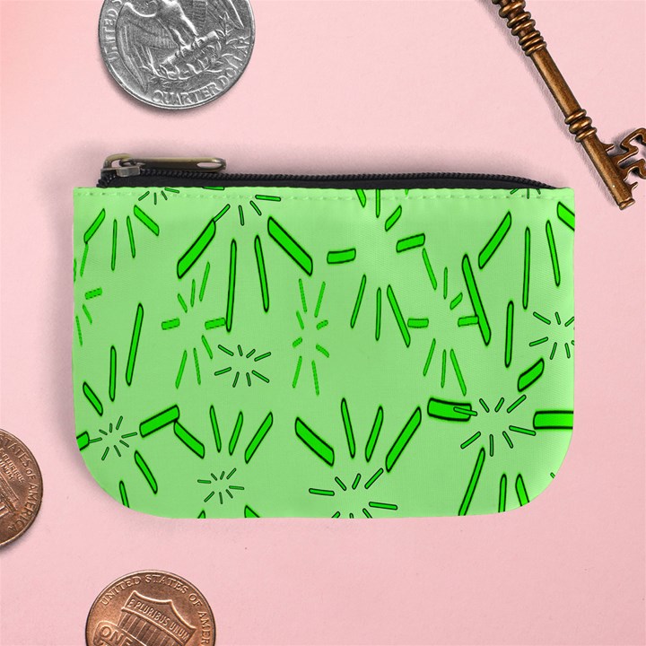 Electric Lime Mini Coin Purse