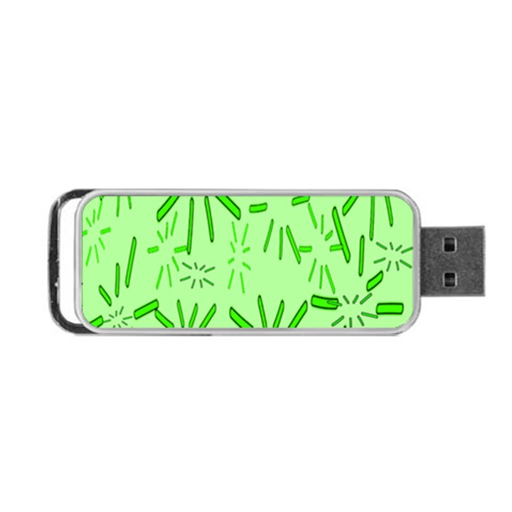 Electric Lime Portable USB Flash (Two Sides)