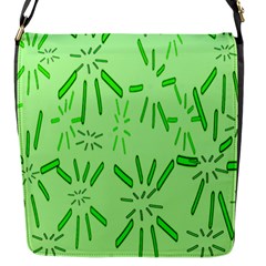 Electric Lime Flap Closure Messenger Bag (s) by Janetaudreywilson