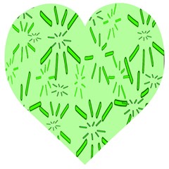 Electric Lime Wooden Puzzle Heart by Janetaudreywilson