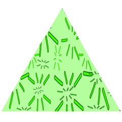 Electric Lime Wooden Puzzle Triangle by Janetaudreywilson