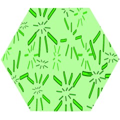 Electric Lime Wooden Puzzle Hexagon