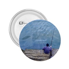 Senior Man Fishing At River, Montevideo, Uruguay001 2 25  Buttons by dflcprintsclothing