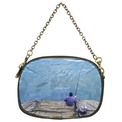 Senior Man Fishing At River, Montevideo, Uruguay001 Chain Purse (two Sides) by dflcprintsclothing