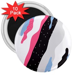 Abstract Space Pattern Design 3  Magnets (10 Pack)  by brightlightarts