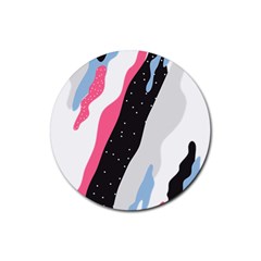 Abstract Space Pattern Design Rubber Coaster (round)  by brightlightarts