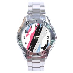 Abstract Space Pattern Design Stainless Steel Analogue Watch by brightlightarts