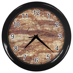 Grunge Surface Print Wall Clock (black) by dflcprintsclothing