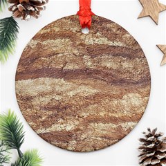 Grunge Surface Print Round Ornament (two Sides)