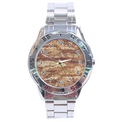 Grunge Surface Print Stainless Steel Analogue Watch by dflcprintsclothing