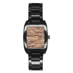 Grunge Surface Print Stainless Steel Barrel Watch by dflcprintsclothing