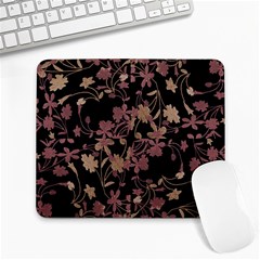 Dark Floral Ornate Print Large Mousepads