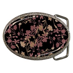 Dark Floral Ornate Print Belt Buckles by dflcprintsclothing