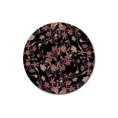 Dark Floral Ornate Print Magnet 3  (round) by dflcprintsclothing