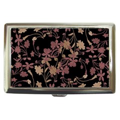 Dark Floral Ornate Print Cigarette Money Case by dflcprintsclothing