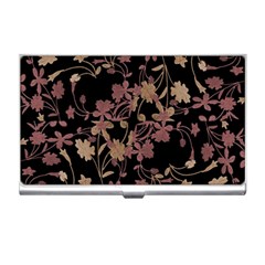 Dark Floral Ornate Print Business Card Holder by dflcprintsclothing