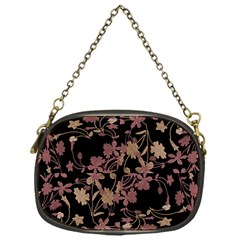 Dark Floral Ornate Print Chain Purse (one Side) by dflcprintsclothing