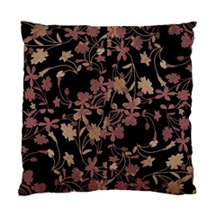 Dark Floral Ornate Print Standard Cushion Case (one Side)