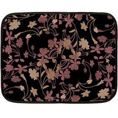 Dark Floral Ornate Print Double Sided Fleece Blanket (mini)  by dflcprintsclothing