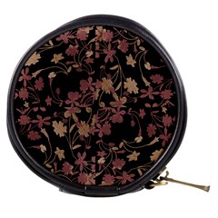 Dark Floral Ornate Print Mini Makeup Bag by dflcprintsclothing