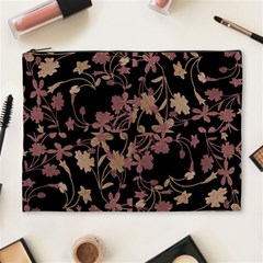 Dark Floral Ornate Print Cosmetic Bag (xl) by dflcprintsclothing