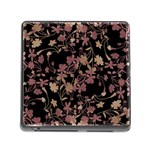 Dark Floral Ornate Print Memory Card Reader (Square 5 Slot) Front