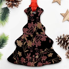 Dark Floral Ornate Print Christmas Tree Ornament (two Sides) by dflcprintsclothing