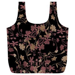 Dark Floral Ornate Print Full Print Recycle Bag (xl) by dflcprintsclothing