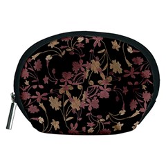 Dark Floral Ornate Print Accessory Pouch (medium) by dflcprintsclothing