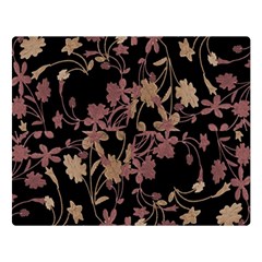 Dark Floral Ornate Print Double Sided Flano Blanket (large)  by dflcprintsclothing