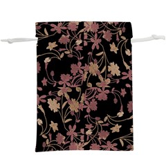 Dark Floral Ornate Print  Lightweight Drawstring Pouch (xl) by dflcprintsclothing