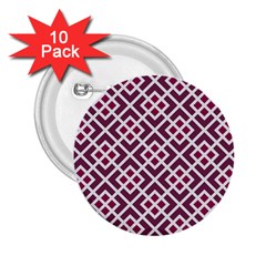 Two Tone Lattice Pattern Purple 2 25  Buttons (10 Pack)  by kellehco