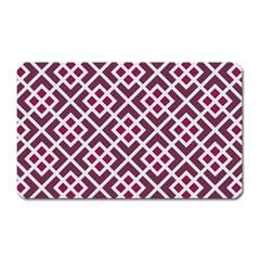 Two Tone Lattice Pattern Purple Magnet (rectangular) by kellehco