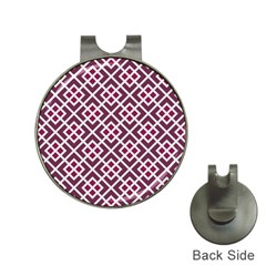 Two Tone Lattice Pattern Purple Hat Clips With Golf Markers by kellehco