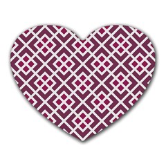 Two Tone Lattice Pattern Purple Heart Mousepads by kellehco