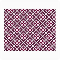 Two Tone Lattice Pattern Purple Small Glasses Cloth (2 Sides) by kellehco