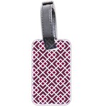 Two Tone Lattice Pattern Purple Luggage Tag (two sides) Back