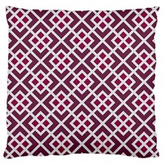 Two Tone Lattice Pattern Purple Large Cushion Case (one Side) by kellehco