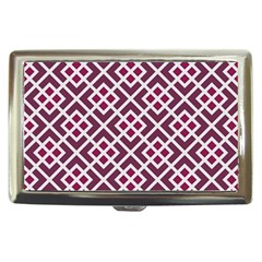 Two Tone Lattice Pattern Purple Cigarette Money Case by kellehco