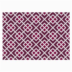 Two Tone Lattice Pattern Purple Large Glasses Cloth by kellehco