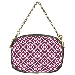 Two Tone Lattice Pattern Purple Chain Purse (one Side) by kellehco