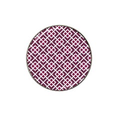 Two Tone Lattice Pattern Purple Hat Clip Ball Marker (10 Pack)