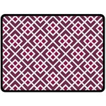 Two Tone Lattice Pattern Purple Fleece Blanket (Large)  80 x60  Blanket Front