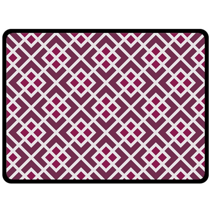 Two Tone Lattice Pattern Purple Fleece Blanket (Large) 