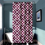 Two Tone Lattice Pattern Purple Shower Curtain 36  x 72  (Stall)  Curtain(36 X72 ) - 33.26 x66.24  Curtain(36 X72 )