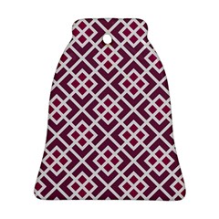 Two Tone Lattice Pattern Purple Bell Ornament (two Sides)