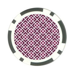 Two Tone Lattice Pattern Purple Poker Chip Card Guard by kellehco