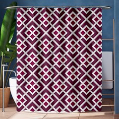 Two Tone Lattice Pattern Purple Shower Curtain 60  X 72  (medium)  by kellehco