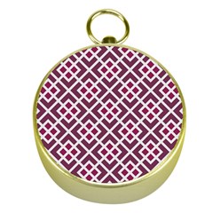 Two Tone Lattice Pattern Purple Gold Compasses by kellehco